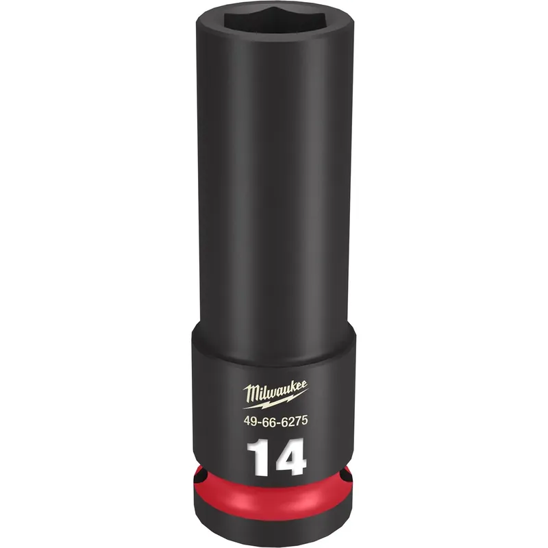 Shockwave 14 Mm X 1/2 In. Drive Metric/sae 6 Point Deep Impact Socket