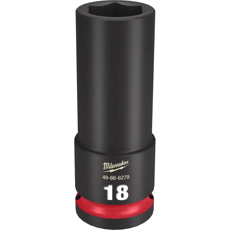 Shockwave 18mm X 1/2 Inch Drive Deep Impact Socket - 6 Point Design