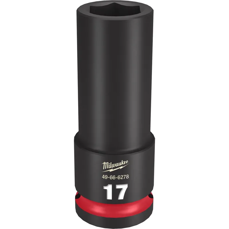 Shockwave 17 Mm X 1/2 In. Drive Metric/sae 6 Point Deep Impact Socket