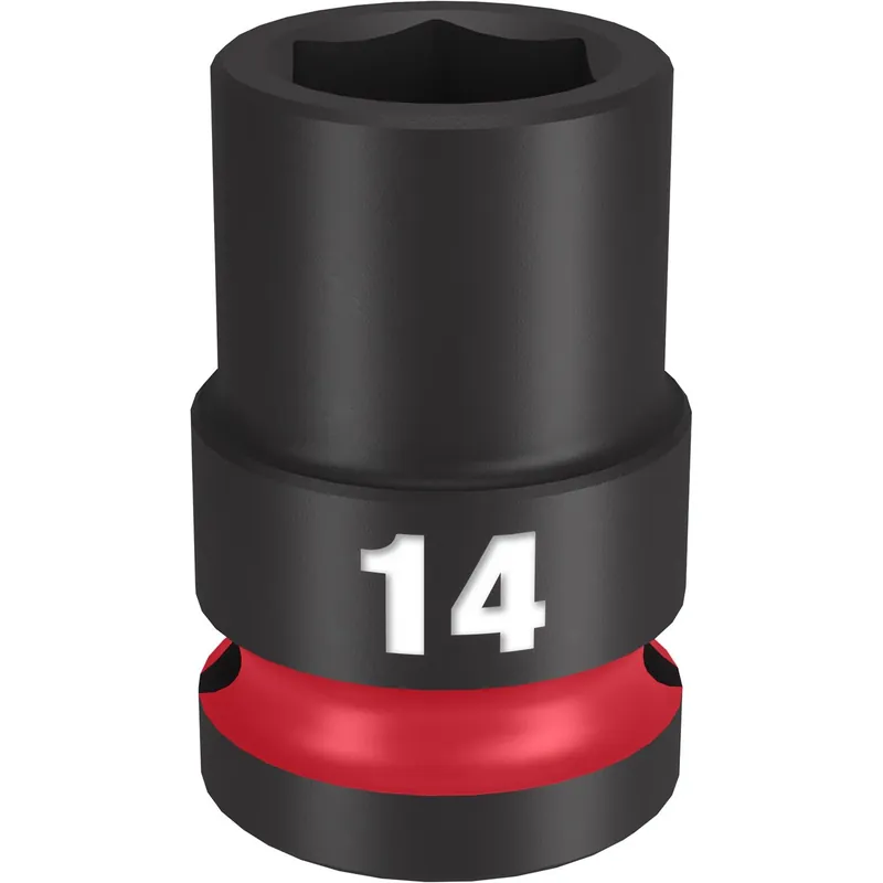 Milwaukee Shockwave 14 Mm X 1/2 In. Drive Metric/SAE 6 Point Standard Impact Socket 1 Pc