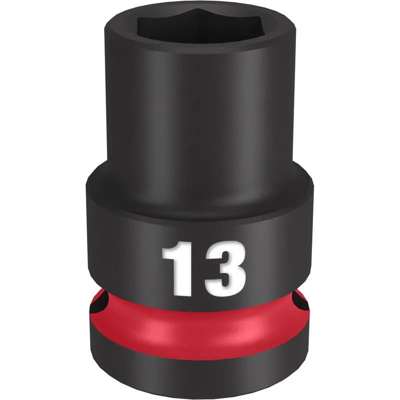 Milwaukee Shockwave 13 Mm X 1/2 In. Drive Metric/SAE 6 Point Standard Impact Socket 1 Pc