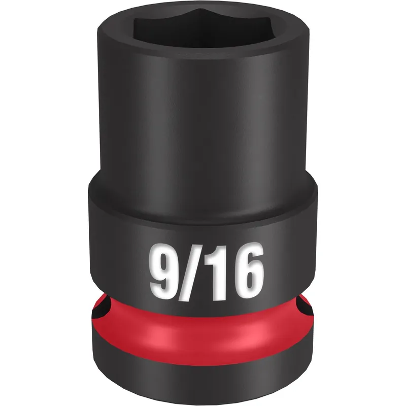 Shockwave 9/16 Inch X 1/2 Inch Drive Sae 6 Point Standard Impact Socket