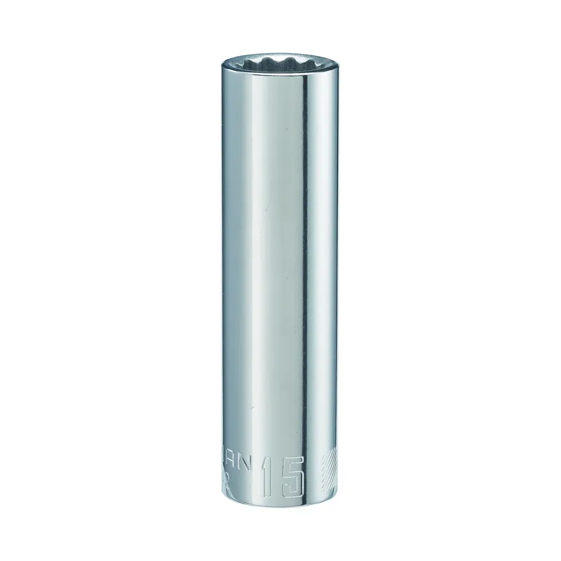 15 Mm X 1/2 In. Drive Metric 12 Point Deep Socket - 1 Piece