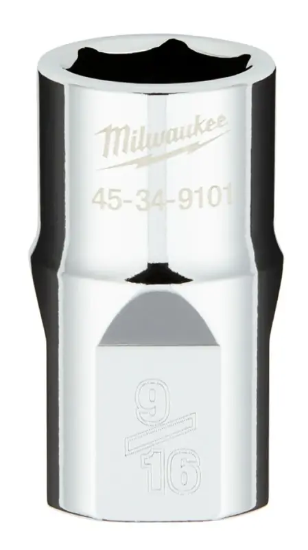 1/2 In. Drive 9/16 In. 6-point Shallow Standard Socket With Four Flat Sides