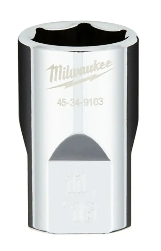 1/2 In. Drive 11/16 In. 6-point Shallow Standard Socket With Four Flat Sides