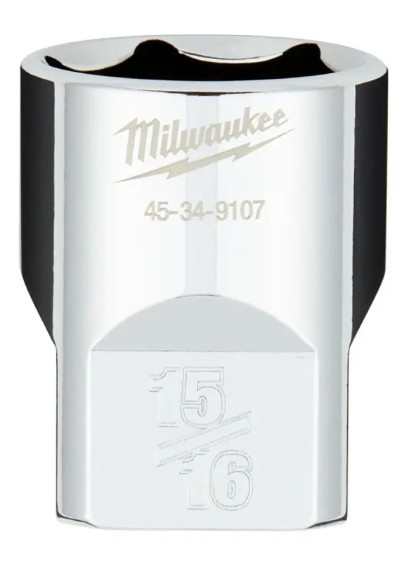 1/2 In. Drive 15/16 In. 6-point Shallow Standard Socket With Four Flat Sides