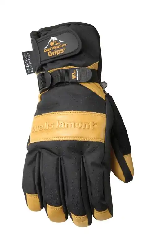 Large Cowhide Leather Winter Gloves With Thinsulate Insulation