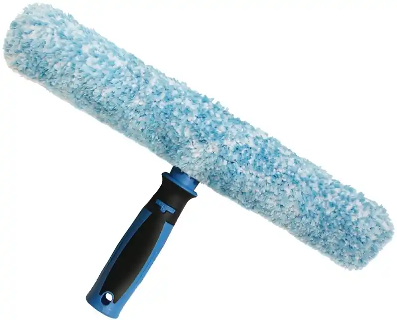 14 In. Professional Window Scrubber With Microfiber Cloth And Overmold Grip System