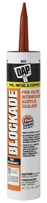Fire Blockade Caulk, Red, 10.1-oz.