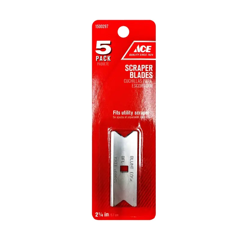 Ace 2-1/4 In. W Steel Double Edge Scraper Blade