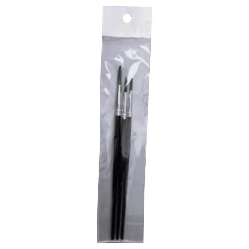 Home Plus Round Artist Paint Brush Set – Sizes 2, 4 & 6