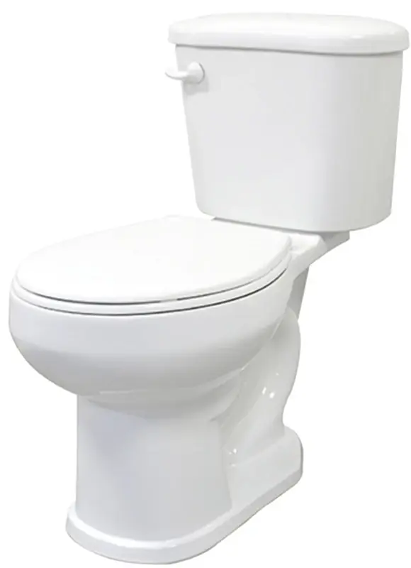 Round Toilet Bowl White 1.6 Gallons Per Flush 3 Inch Flush Valve