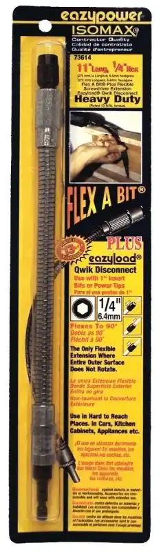 Isomax 11 In. Hardened Steel Flexible Screwdriver Extension 1/4 In. Hex Shank