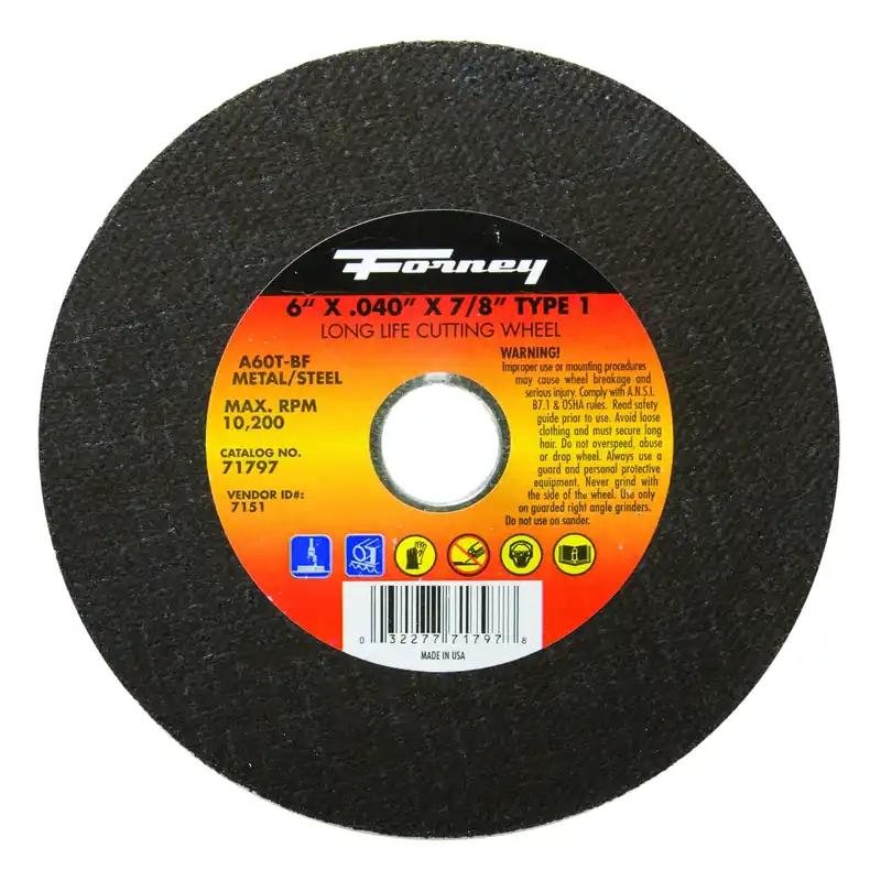 Cutting Wheel, Type 1, 6-In.