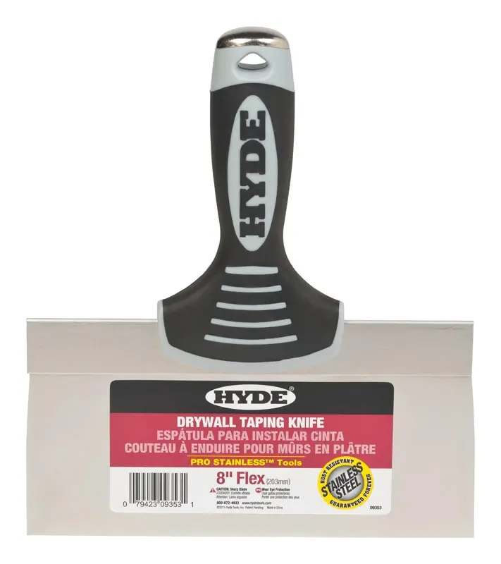 Pro Stainless Steel Taping Knife 8 In. W X 9.6 In. L - Flexible Blade