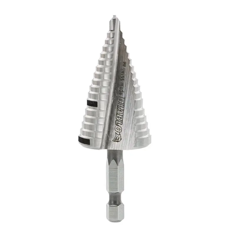 Diablo Impact Step Drill Bit – 1-1/8" Diameter, Hex Shank, 3.03" Length, Single Pack