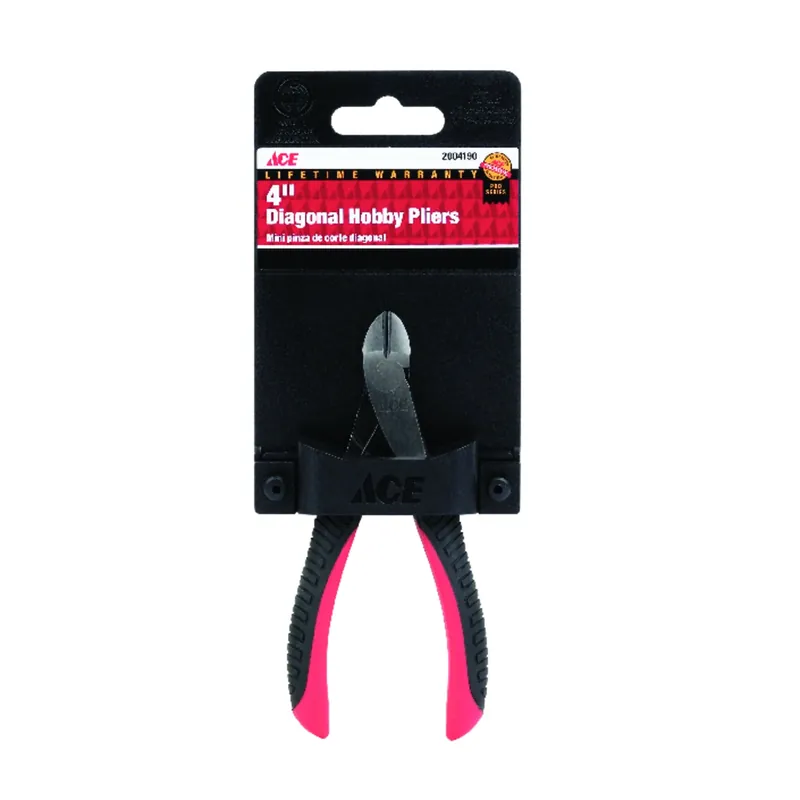 Ace 4 In. Alloy Steel Diagonal Pliers Red 1 Pk