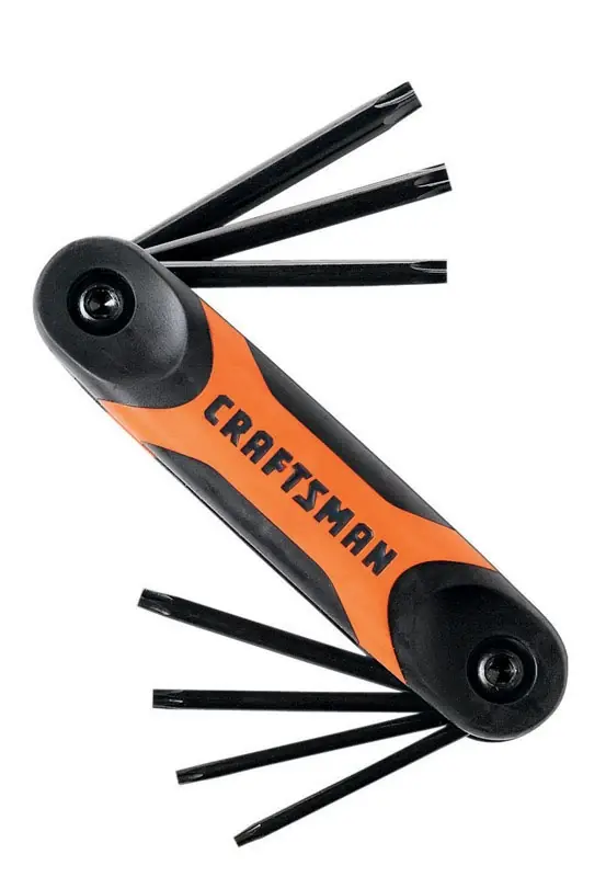 T40 Fold-up Tamper Resistant Torx Hex Key Set 6 In. 7 Piece Set