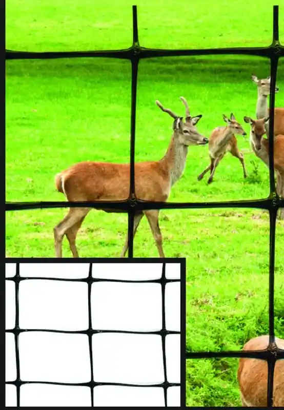 7.5 Ft. H X 100 Ft. L Polypropylene Deer Fence, Black C-flex