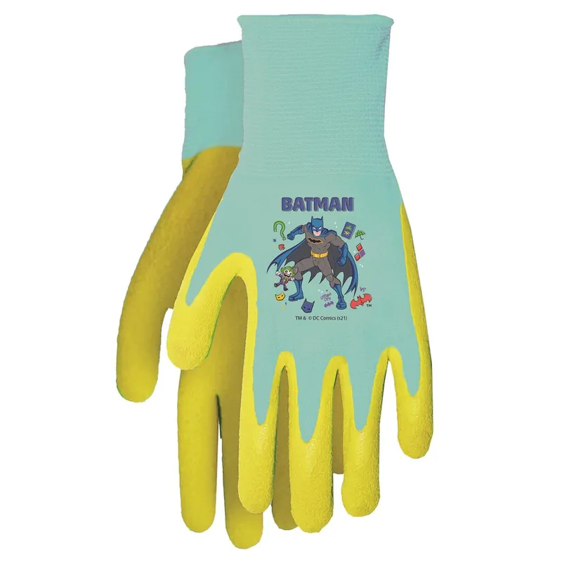 Midwest Quality Gloves Warner Bros Child‘s Outdoor Gardening Gloves Black/Yellow Youth 1 Pair