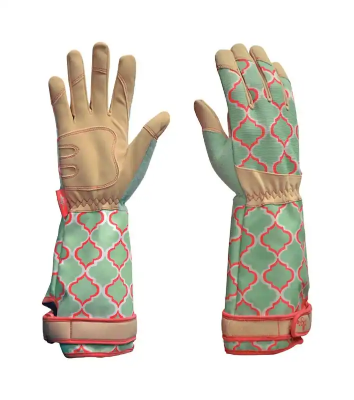 Digz Women‘s Indoor/Outdoor Rose Picker Gardening Gloves Green L 1 Pk