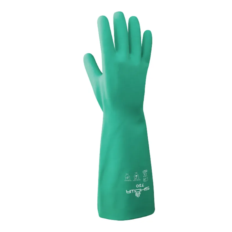 Atlas Unisex Indoor/outdoor Nitrile Chemical Gloves Green Size Small