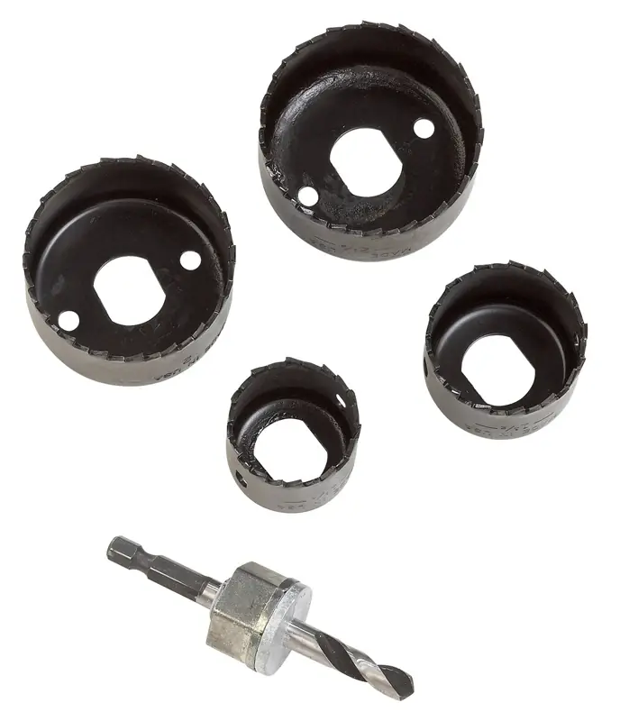 18398 5-piece Contractor-grade Carbon Steel Hole Saw Kit