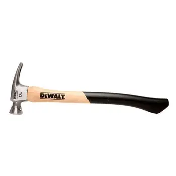 Dwht51418 17 Oz. Hickory Framing Hammer With Axe Handle And Checker Face