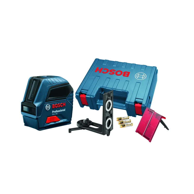 Gll 55 Self Leveling Cross-line Laser Level 50 Ft With 7 Accessories
