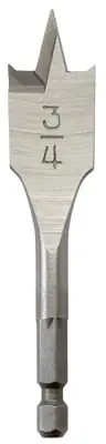 48-27-0080 3/4" Wide Stubby Flat Boring Bit, 3-1/2" Length