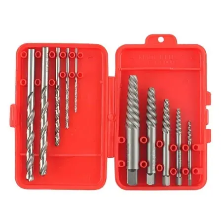 10 Piece Screw Extractor And Drill Bit Set With Vinyl Case