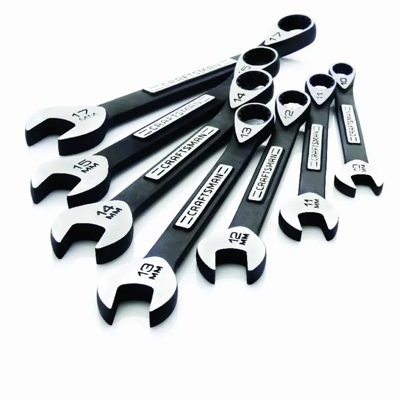 7 Piece Metric Wrench Set 17 In. Steel With Universal Grip Design
