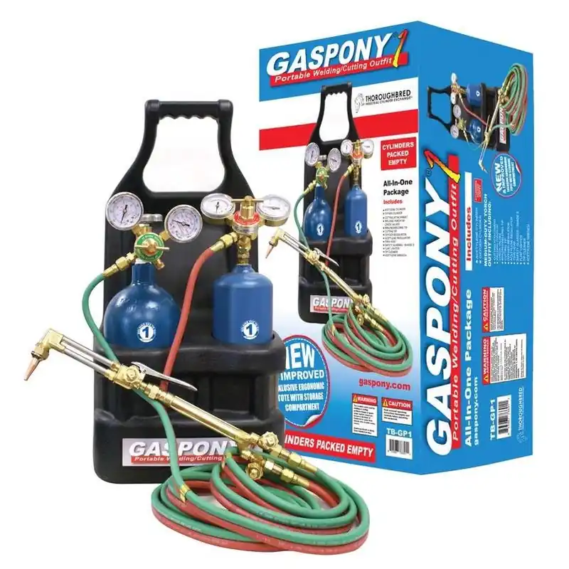 Thoroughbred GasPony1 12‑Piece Medium‑Duty Oxy‑Acetylene Torch Kit – Professional Welding & Cutting Set