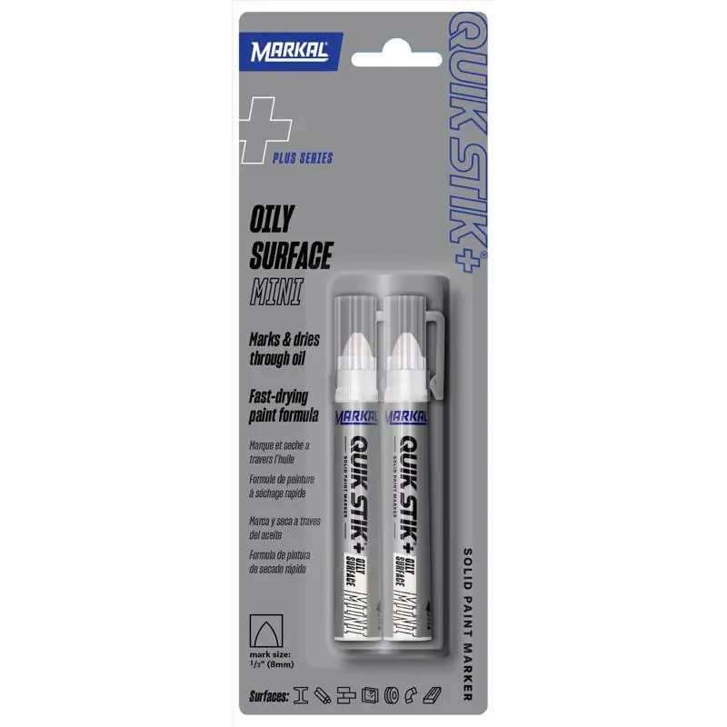 Quick Stik+ Paint Marker For Oily Surfaces - 2 Pack