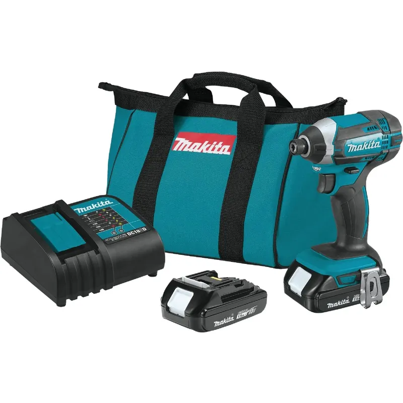 18v Lithium-ion Cordless Impact Driver Kit With Batteries And Charger