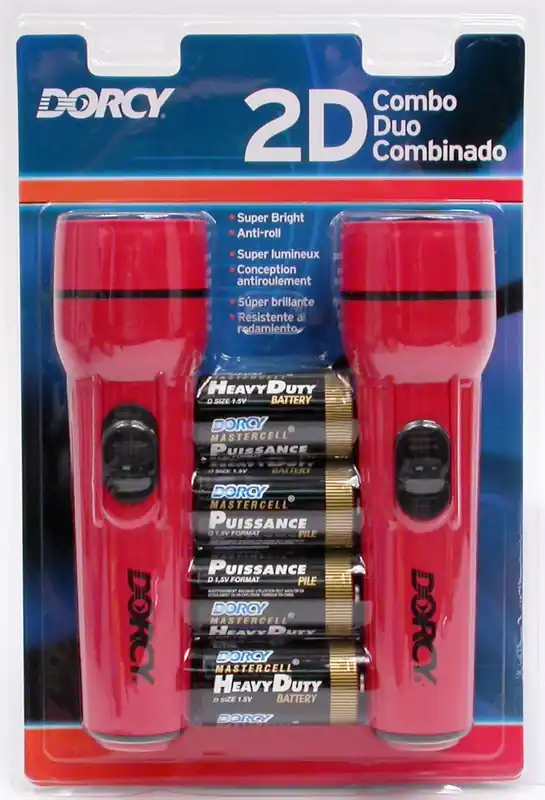 Dorcy Flashlights Twin Pack With Batteries - DORCY INTERNATIONAL INC.