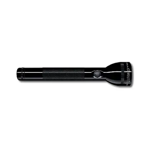 S4c016 Heavy-duty 4-cell C Battery Incandescent Flashlight, Black