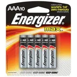 Energizer Max AAA Alkaline Batteries - EVEREADY BATTERY COMPANY