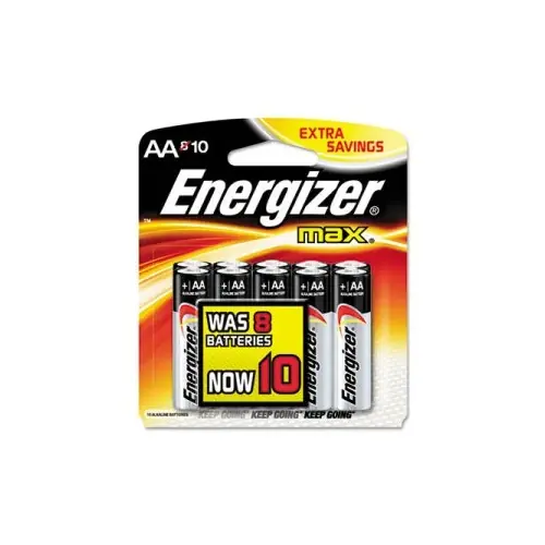 Max Aa Alkaline Batteries - 10 Count Pack For Long-lasting Power