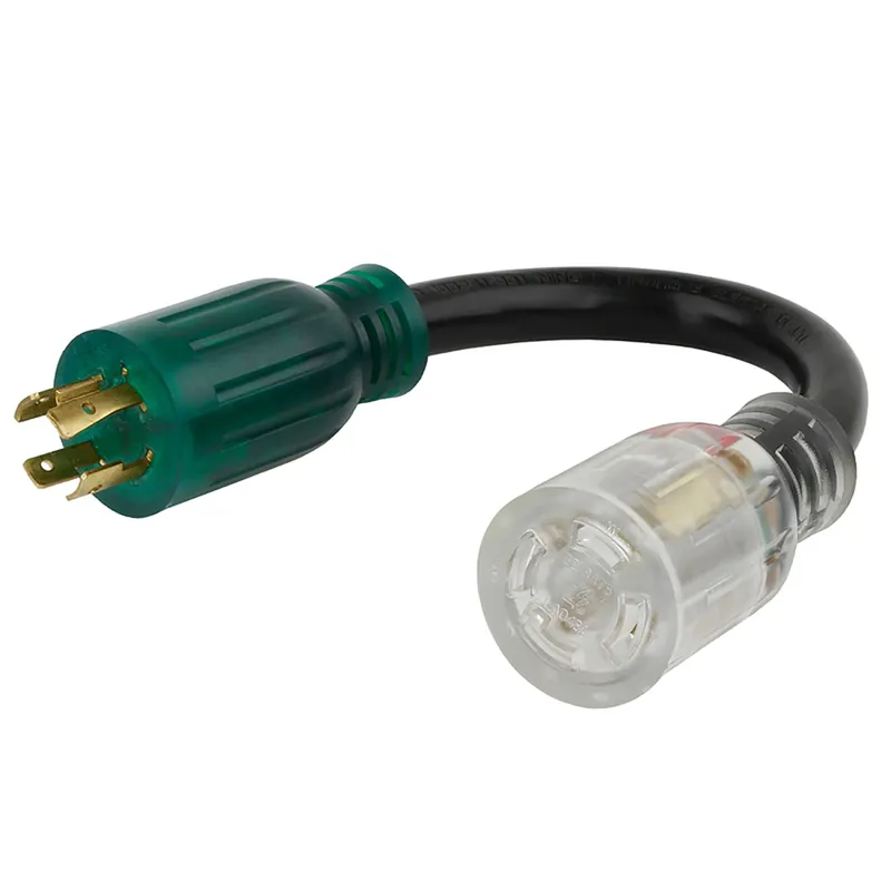 Color Connect 12/3 Sjtw 120/240 V 12 In. L Adapter Cord