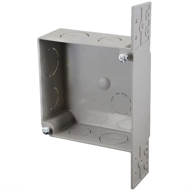 Ez Box New Work 20 Cubic Inch Square Pvc Outlet Box Gray En20db