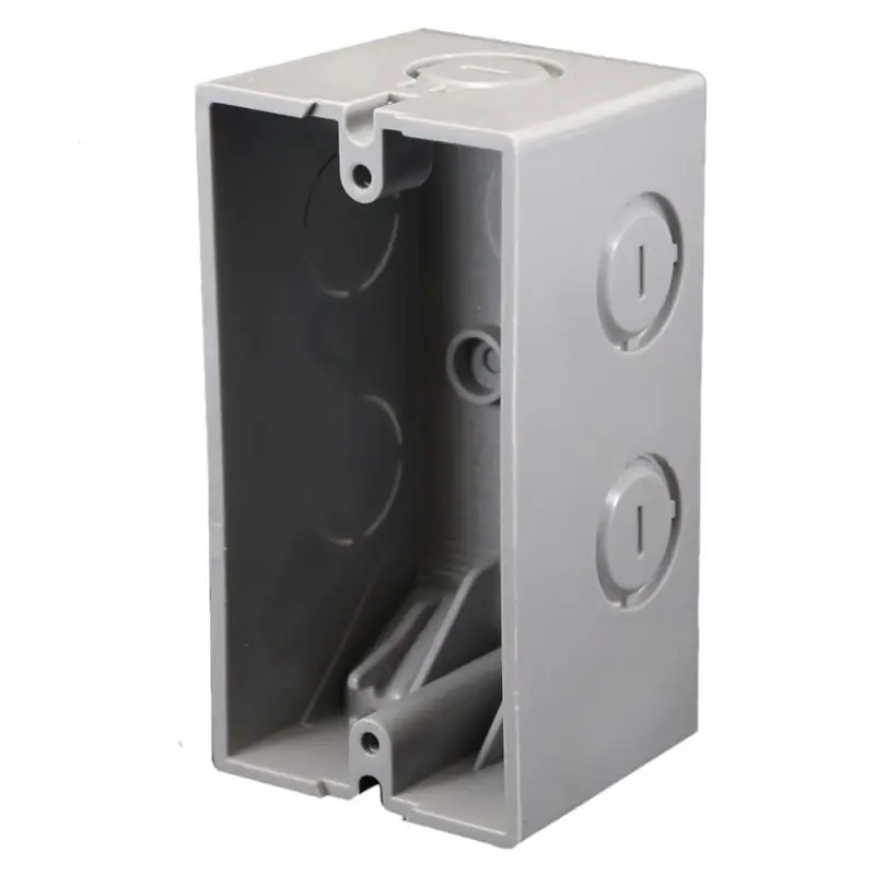 Ez Box New Work 12 Cubic Inch Rectangle Thermoplastic 1 Gang Utility Handy Box Gray