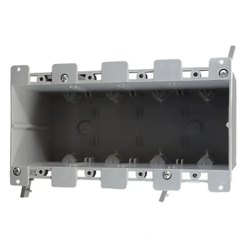 Ez Box Old Work 68 Cubic Inch Rectangle Pvc 4 Gang Outlet Box Gray
