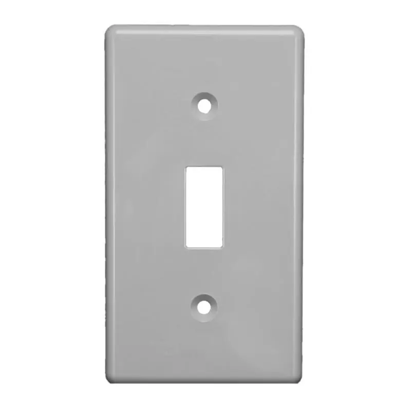 Ez Box Rectangle Thermoplastic 1 Gang Switch Cover, Gray, Ul Listed