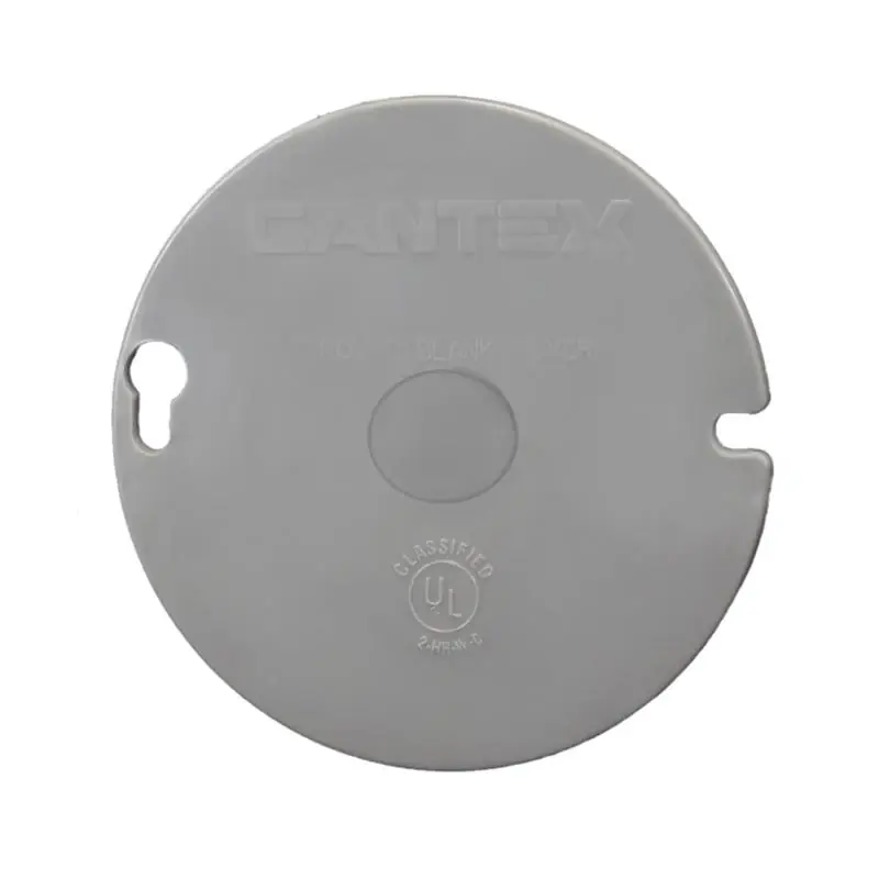 Ez Box Round Pvc Ceiling Box Cover, 4 Diameter, Gray, Model Ezyl1