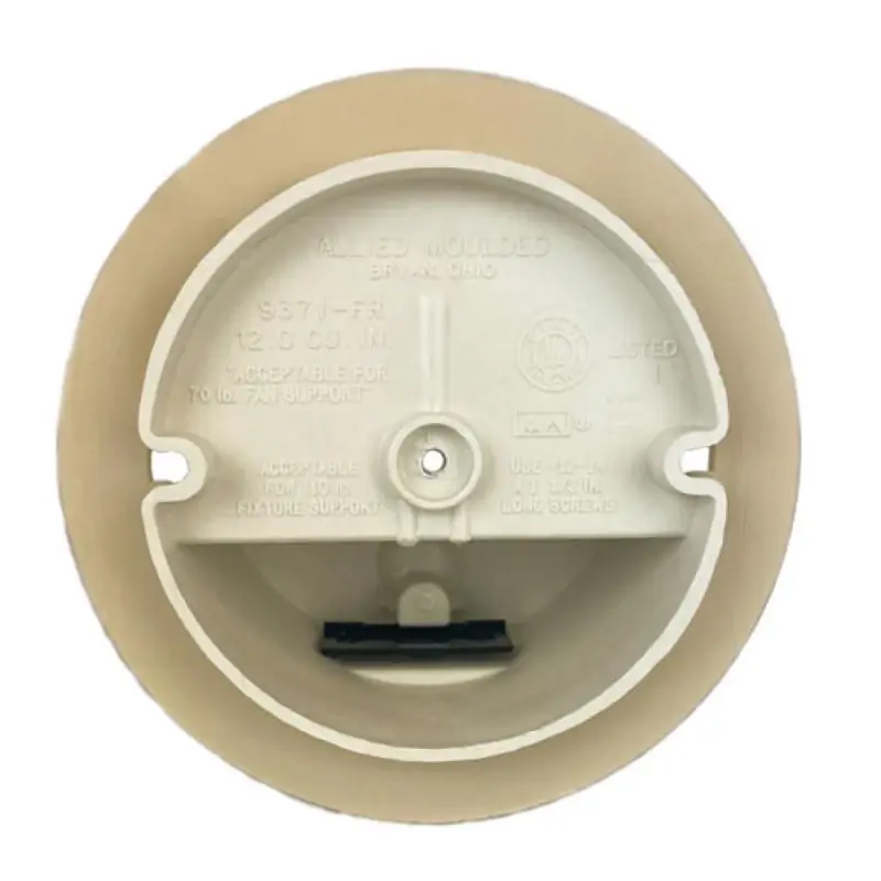 Allied Moulded 12 Cubic Inch Round Pvc 1 Gang Ceiling Box Off White
