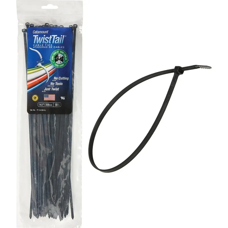 Catamount 14.1 In. L Black 50 Pk Cable Tie