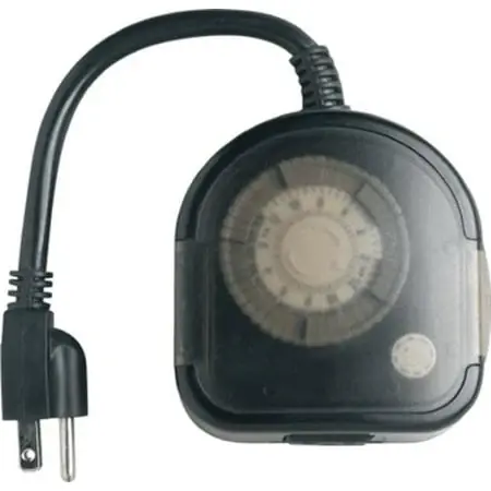 59204 All Weather Outdoor Mechanical Timer With Rain Tight Case, 15 Amp