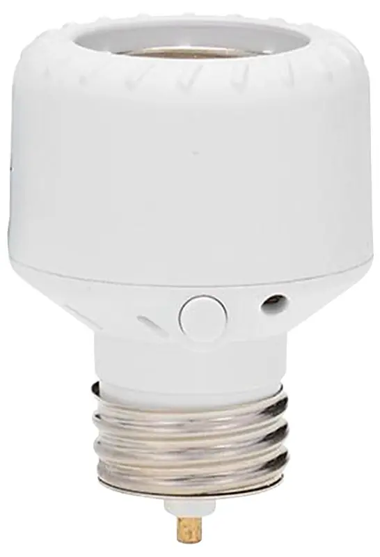 Screw-in Photocell Lamp Timer With Programmable Settings And Dusk To Dawn Functionality