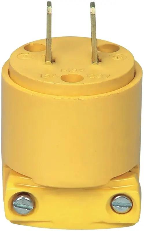 4862-box 15 Amp 125 Volt Yellow 2-pole Grounding Plug